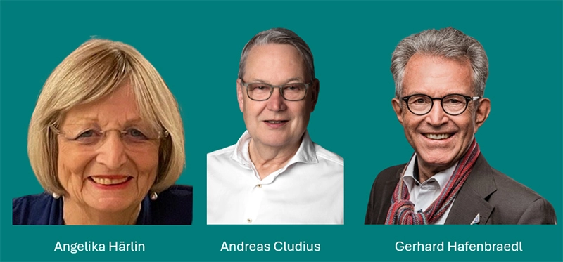 Puchheim-Team Ein Postradbild mit den drei Personen Angelika Härtlin, Andreas Cludius und Gerhard Hafenbraedl.
