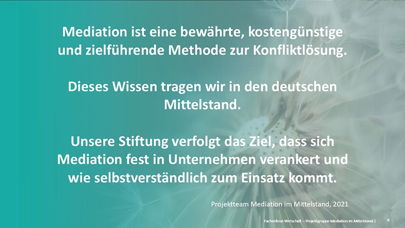 Projekt Mediation Mittelstand Folie 2